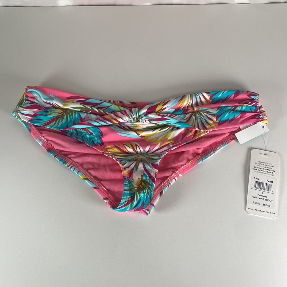 SUNSETS CALIFORNIA Large Palmetto Bikini Bottoms NWT